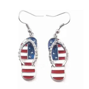 American Flag Sandle Star Earring Hot